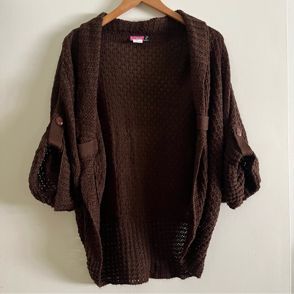 Vintage Y2K Say What? Cardigan Sweater